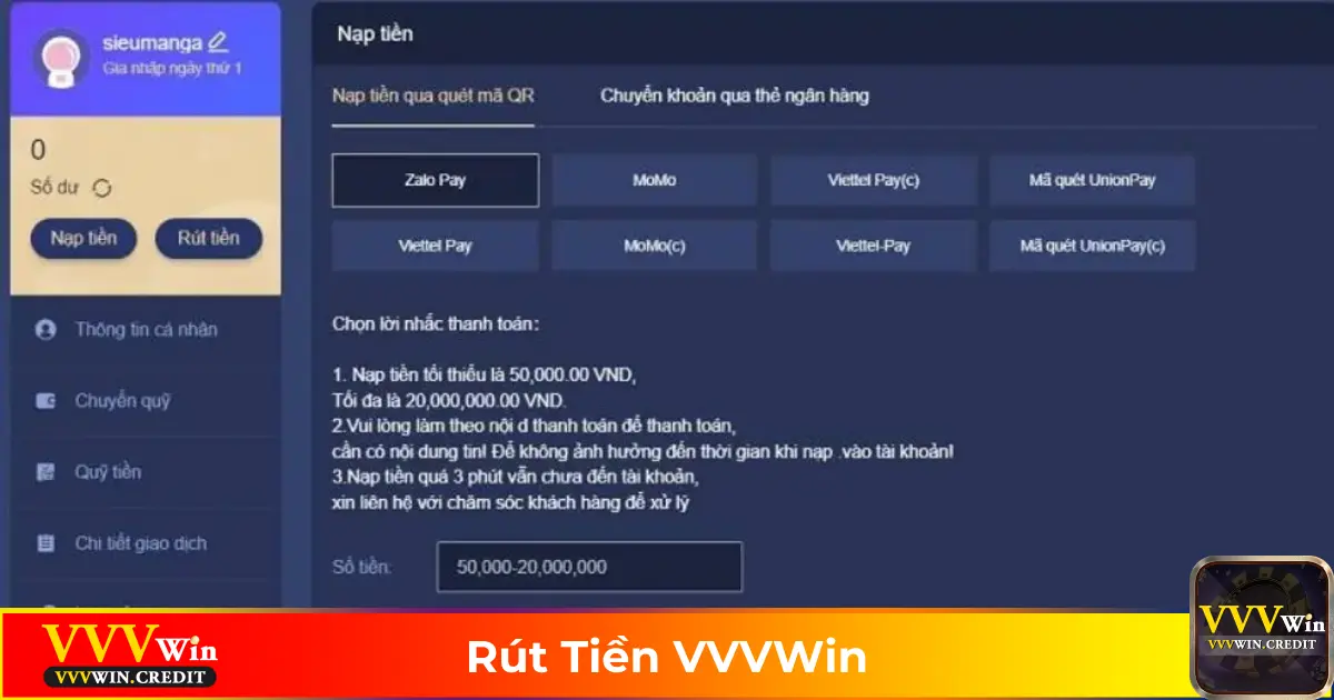 Rút Tiền VVVWin - Hướng Dẫn Nhận Thưởng Nhanh Chóng 2 Hướng dẫn xác minh tài khoản trước khi rút tiền